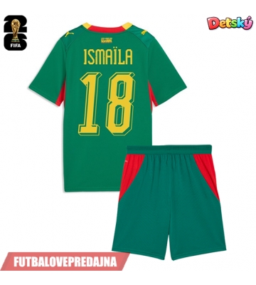 Lacne Dětský Futbalové dres Senegal Ismaila Sarr #18 MS 2026 Krátky Rukáv - Preč (+ trenírky)